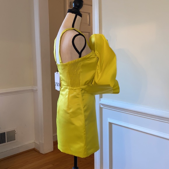 NWT Bright Yellow Party Dress by Zara SIZE- Small - Picture 4 of 13